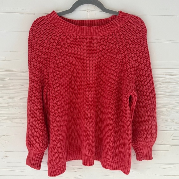 Aerie | Size S | Cozy Chunky Knit Red Sweater - Picture 1 of 6